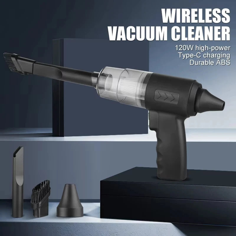 New 3000000PA Car Wireless Vacuum Cleaner 120W Powerful Portable Handheld For Home & Auto Lightweight Cordless Rechargeable