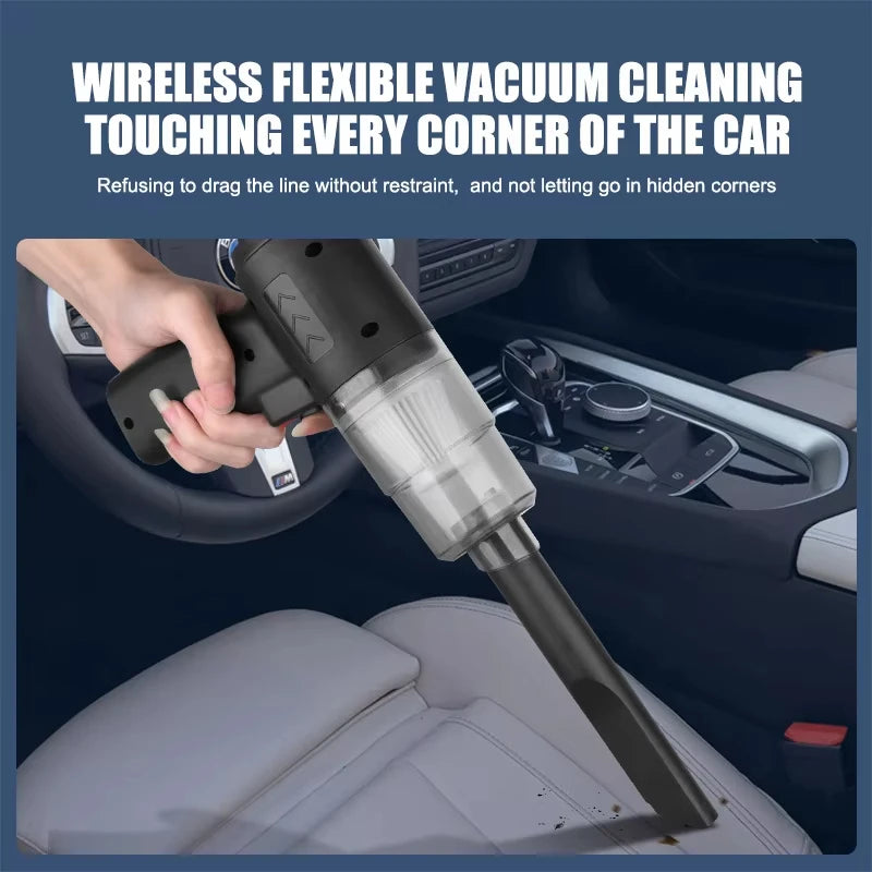 New 3000000PA Car Wireless Vacuum Cleaner 120W Powerful Portable Handheld For Home & Auto Lightweight Cordless Rechargeable