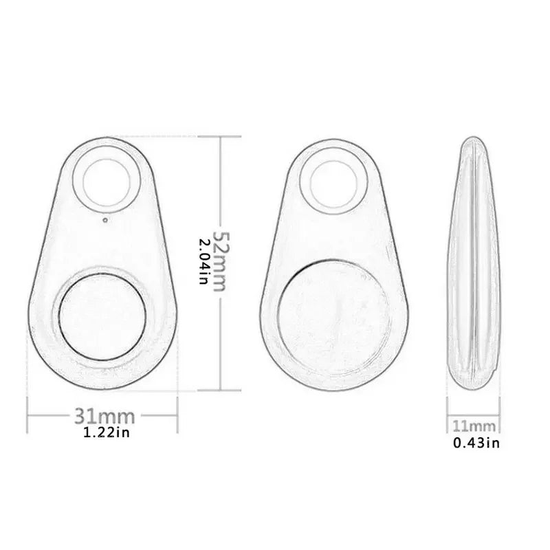 Mini Anti-Lost Whistle Key Finder Wireless Alarm Smart Tag Key Locator Keychain Tracker Whistle Sound LED Light Things Tracker