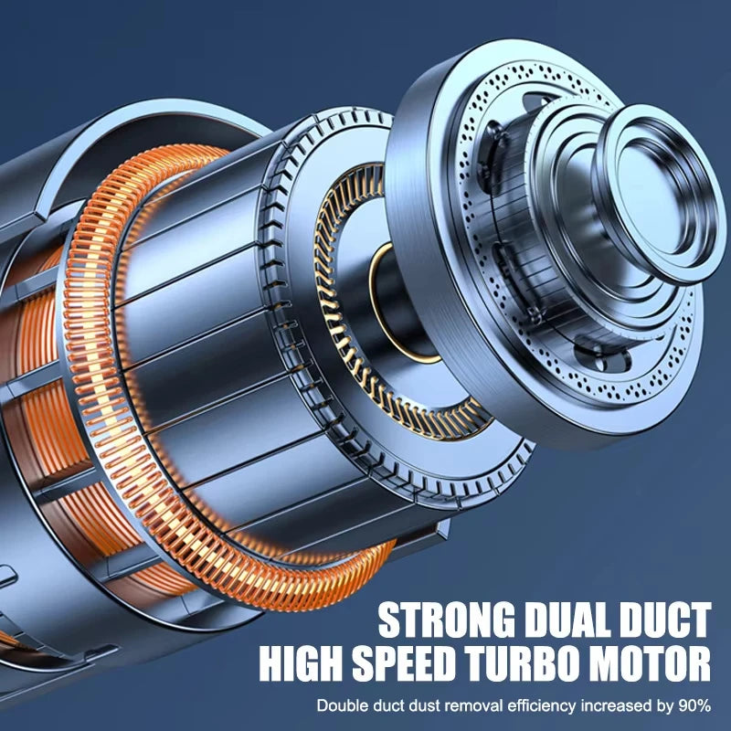 New 3000000PA Car Wireless Vacuum Cleaner 120W Powerful Portable Handheld For Home & Auto Lightweight Cordless Rechargeable